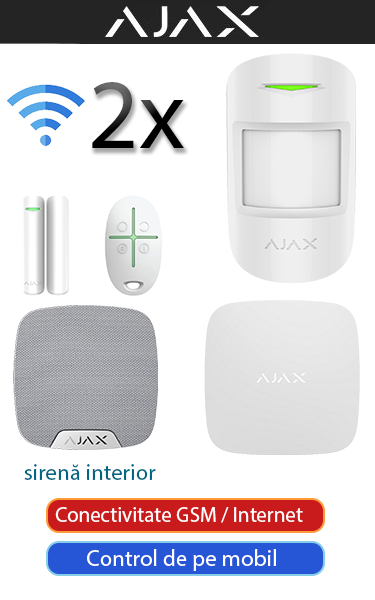 alarma_ajax_2_detectori_contact_magnetic_sirena_interior