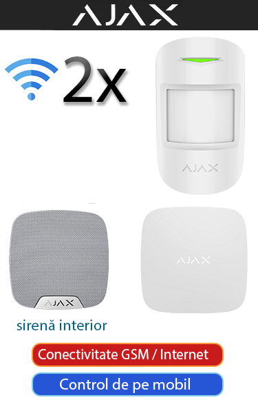 alarma_ajax_2_detectori_contact_magnetic_sirena_interior